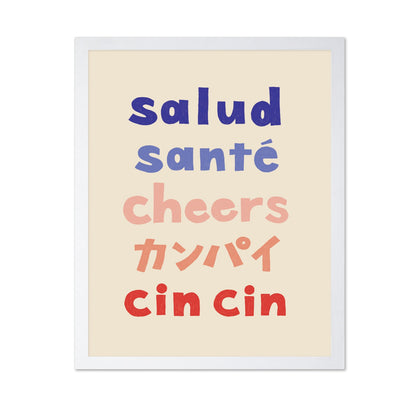 Multilingual Cheers Typography