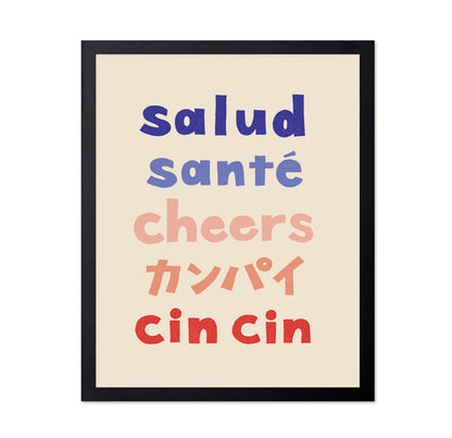 Multilingual Cheers Typography