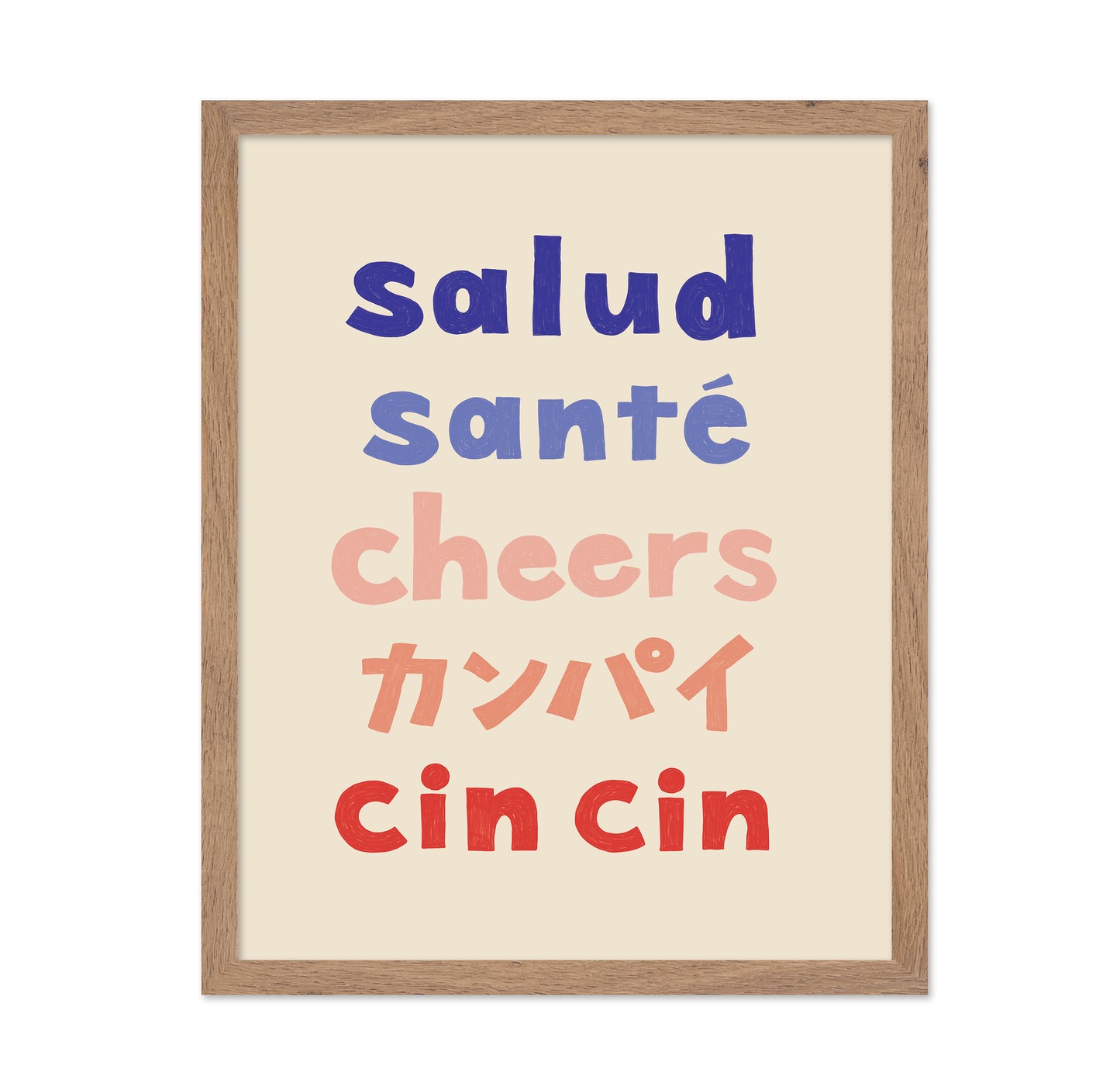 Multilingual Cheers Typography