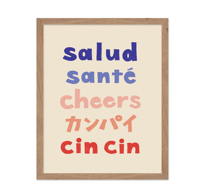 Multilingual Cheers Typography