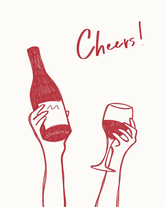 Cheers Wine Sketch