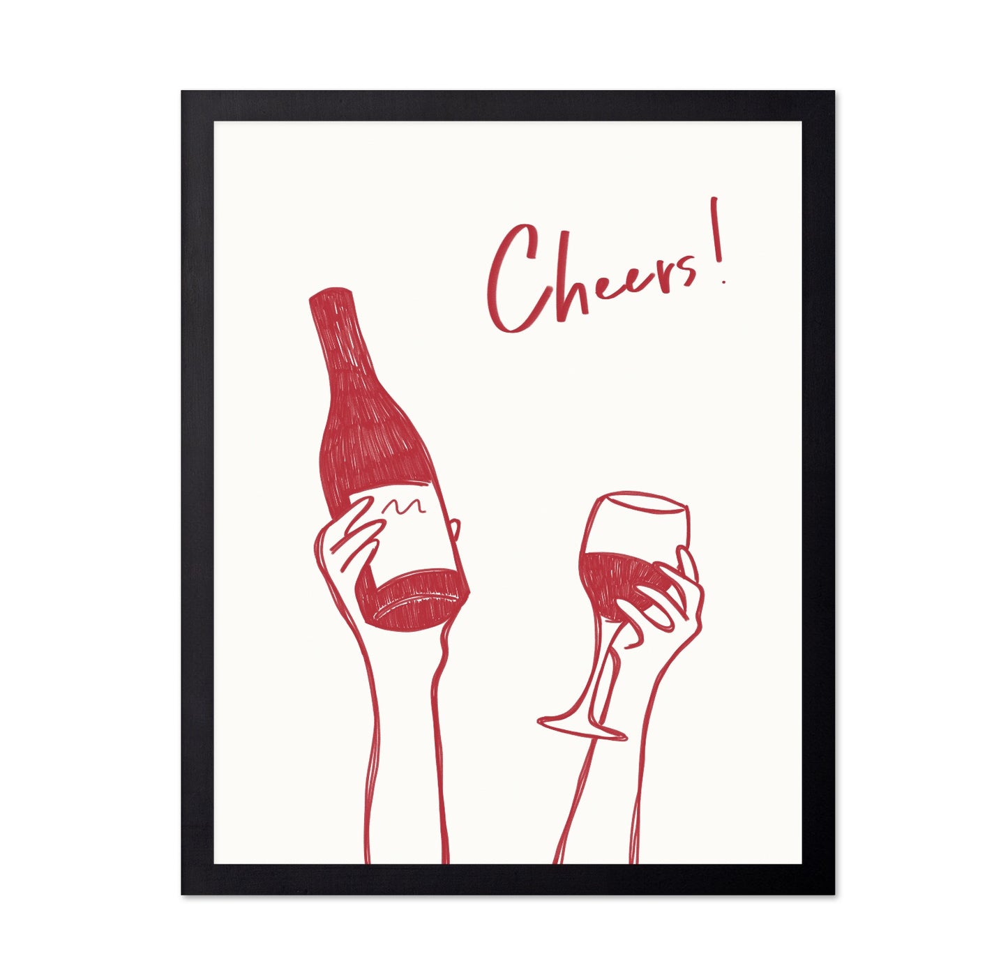Cheers Wine Sketch