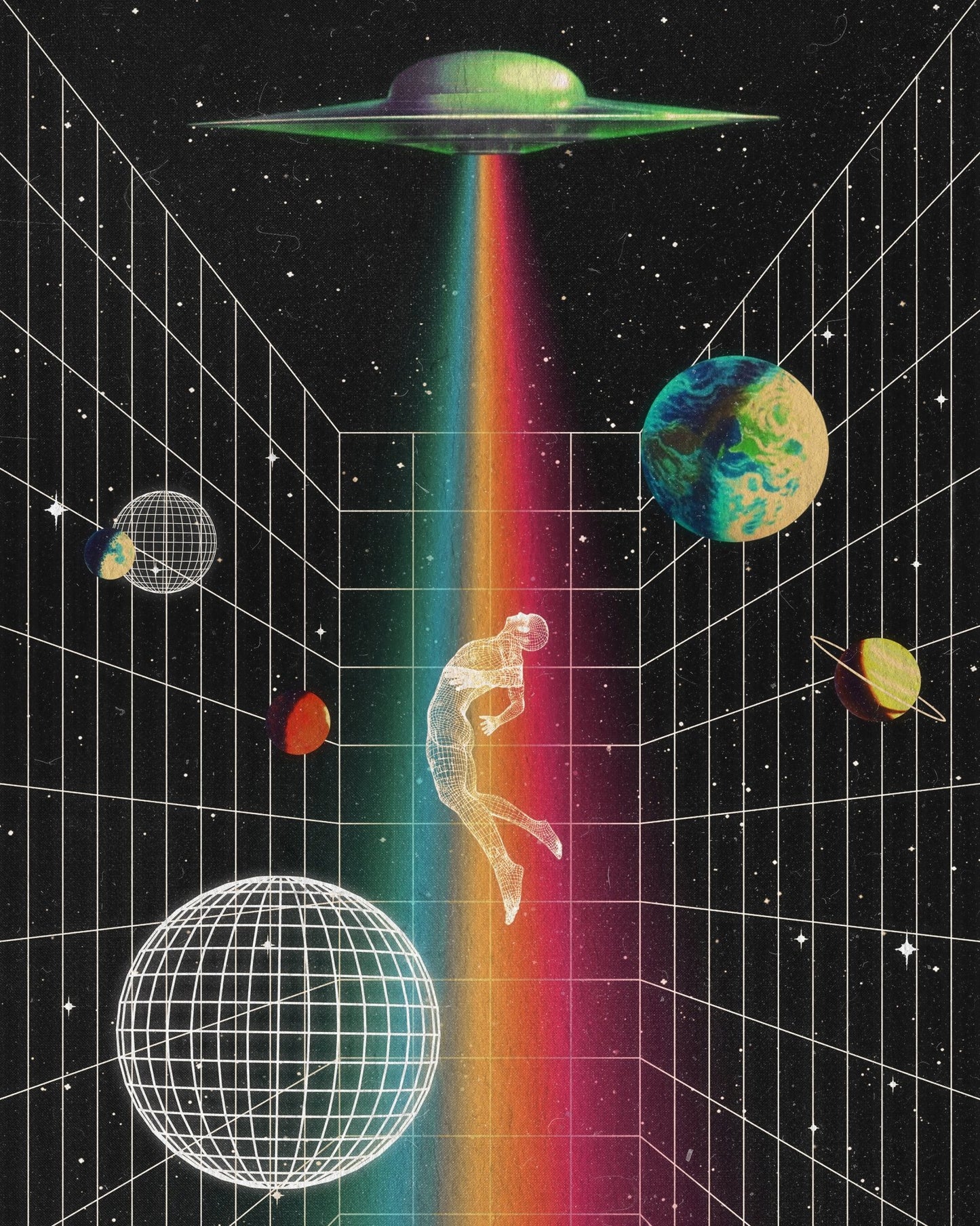 Neon UFO Abduction