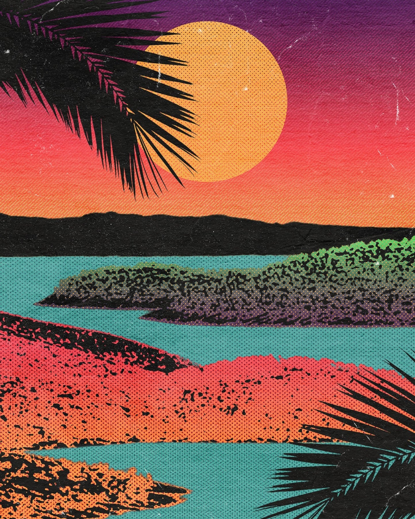 Tropical Retro Sunset