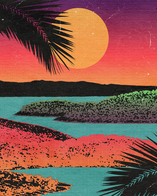 Tropical Retro Sunset
