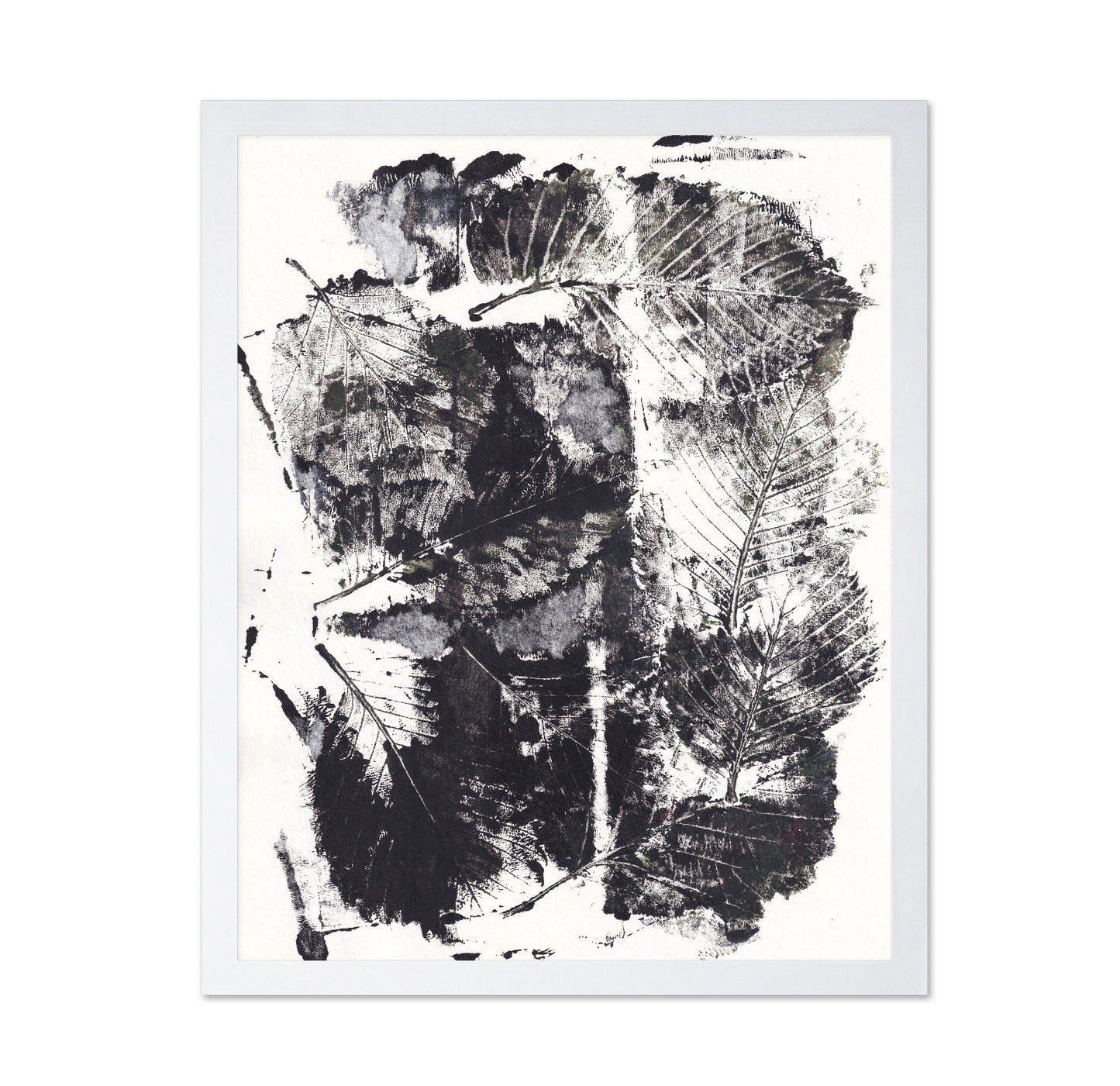 Monochrome Leaf Print No2