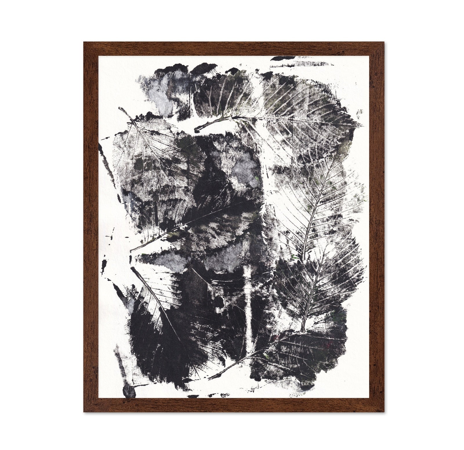 Monochrome Leaf Print No2