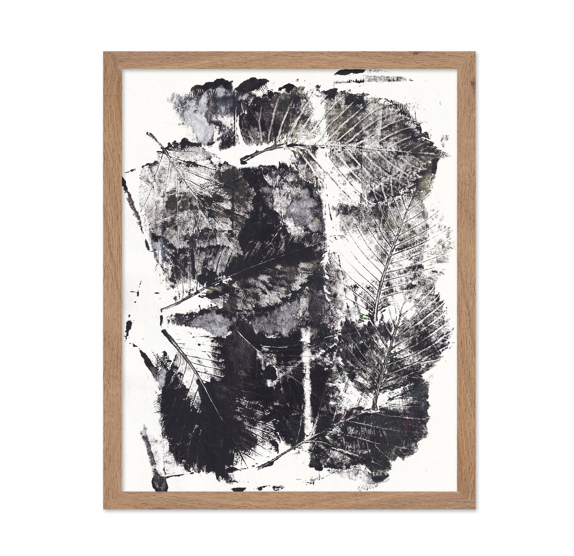 Monochrome Leaf Print No2