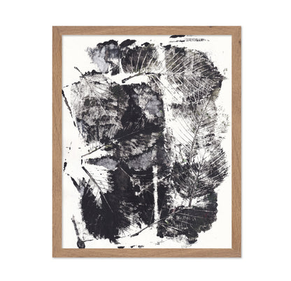 Monochrome Leaf Print No2