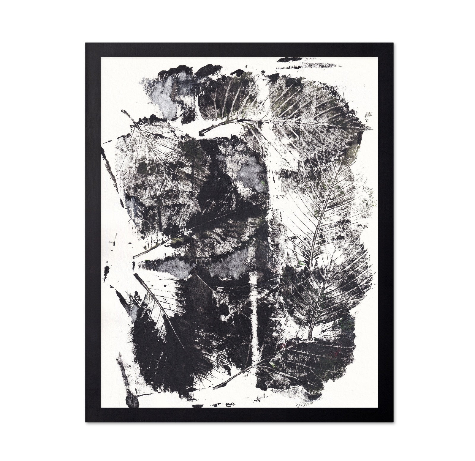 Monochrome Leaf Print No2