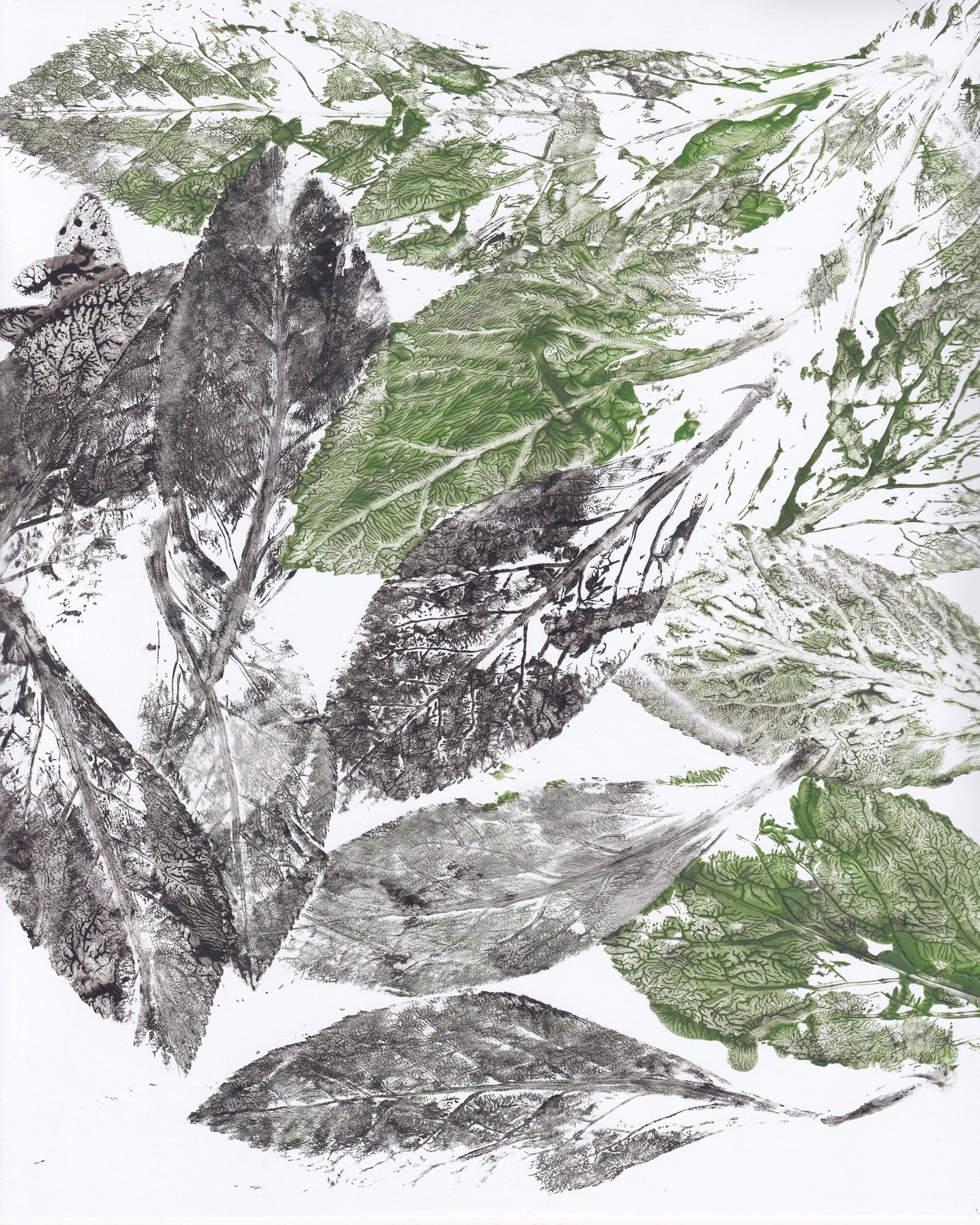 Leaf Print Collage