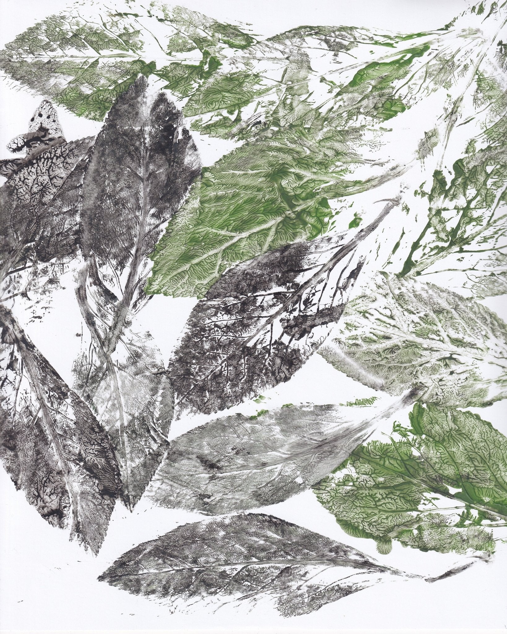 Leaf Print Collage