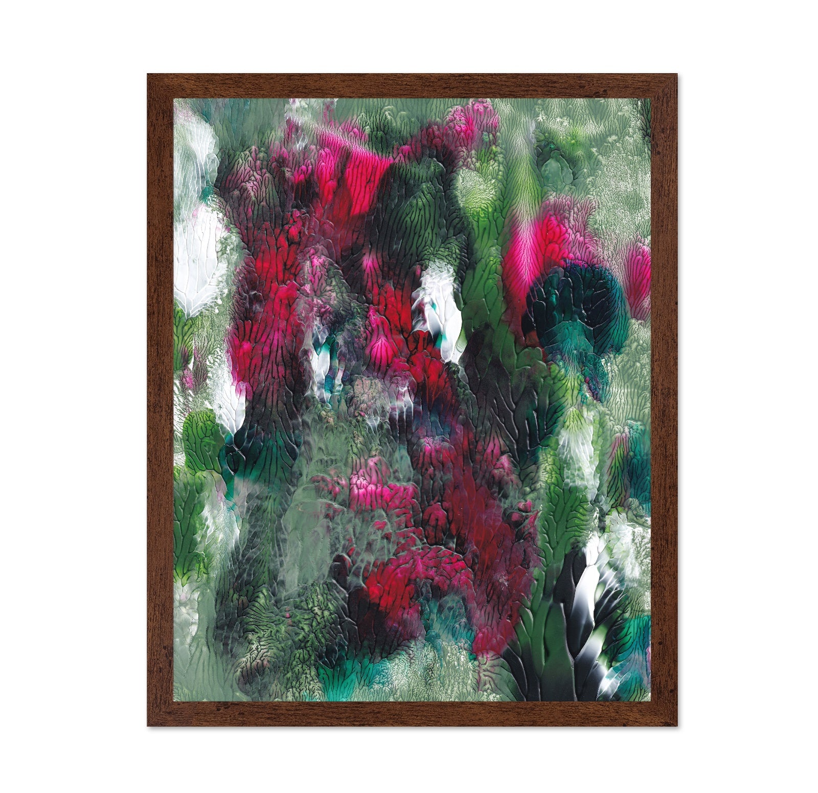 Crimson Green Abstract