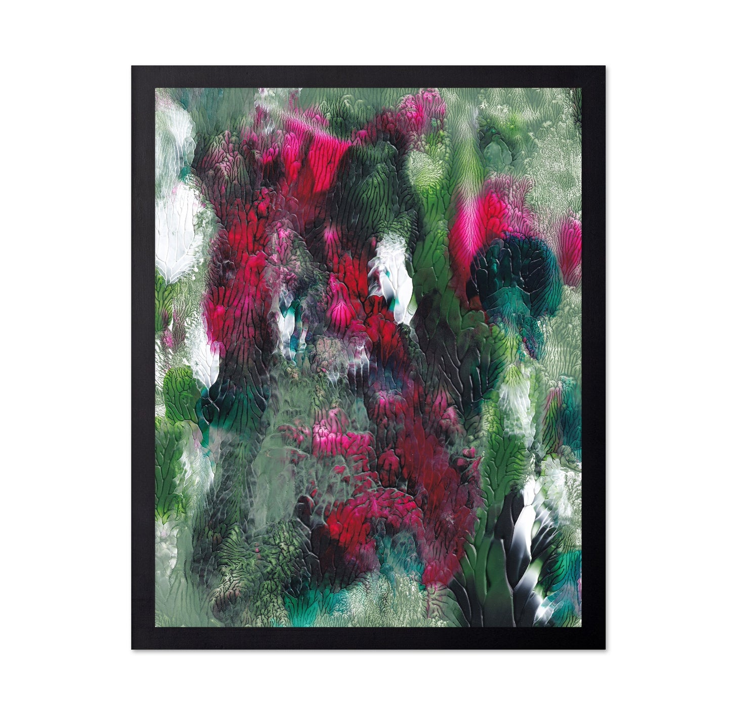 Crimson Green Abstract