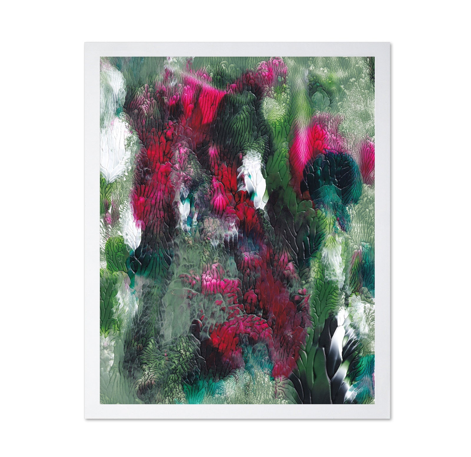 Crimson Green Abstract