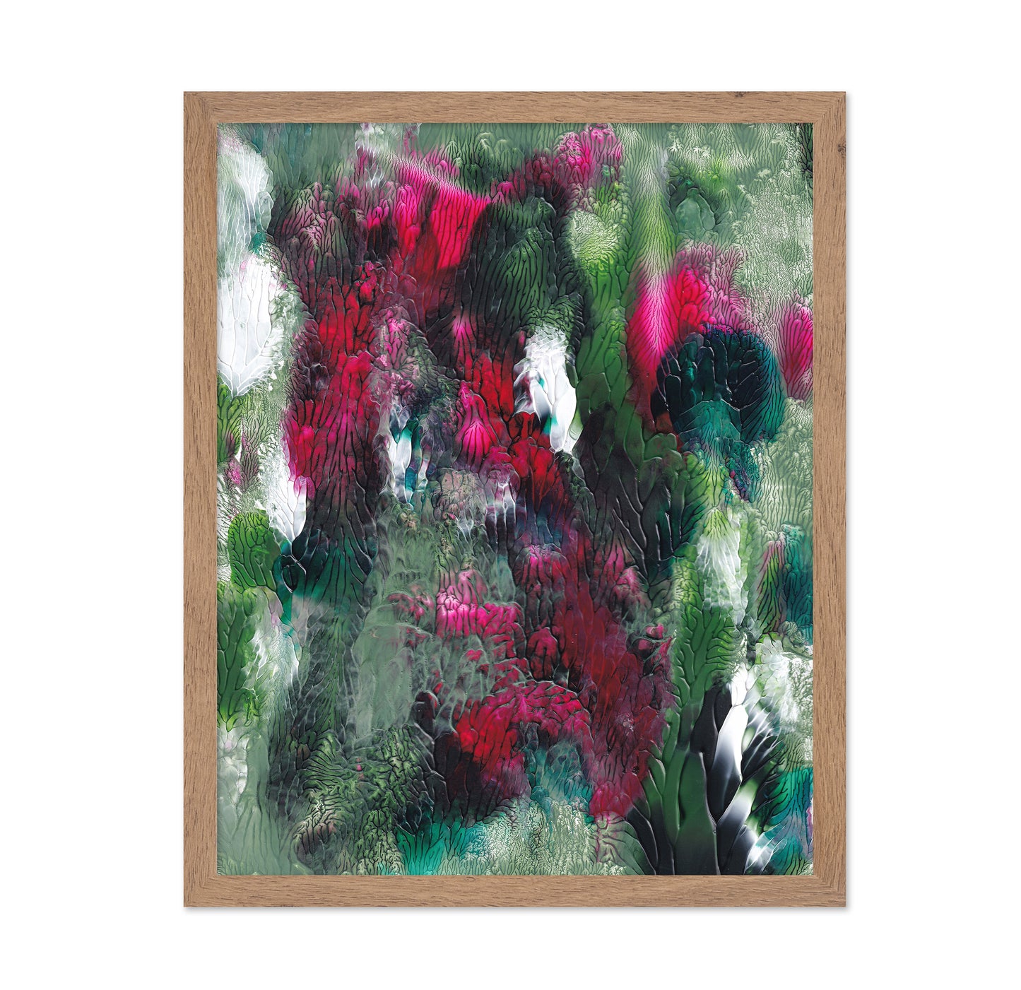 Crimson Green Abstract