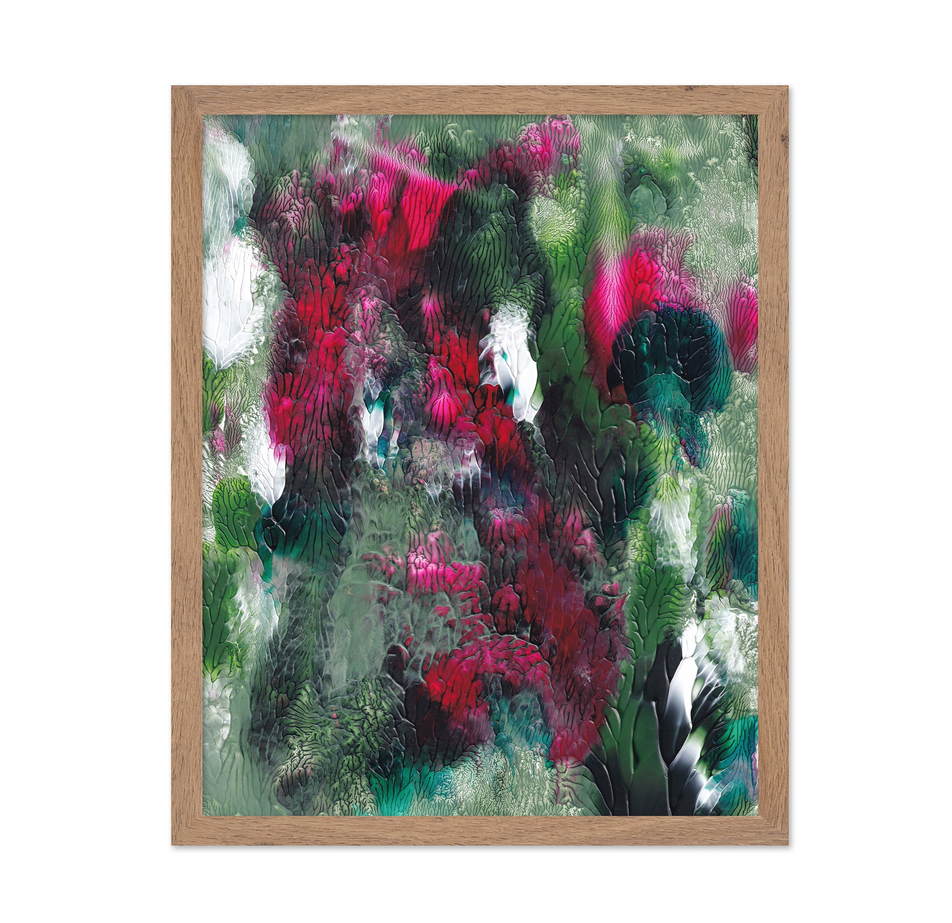 Crimson Green Abstract