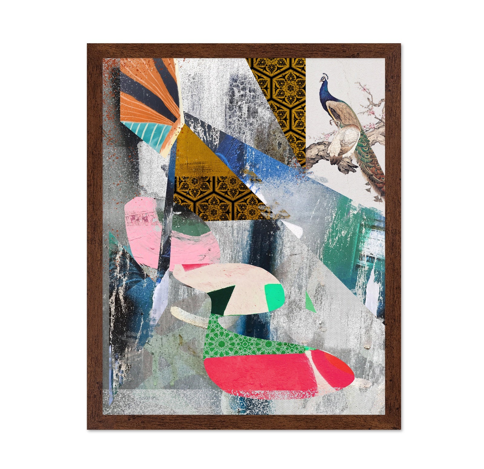 Peacock Collage Art