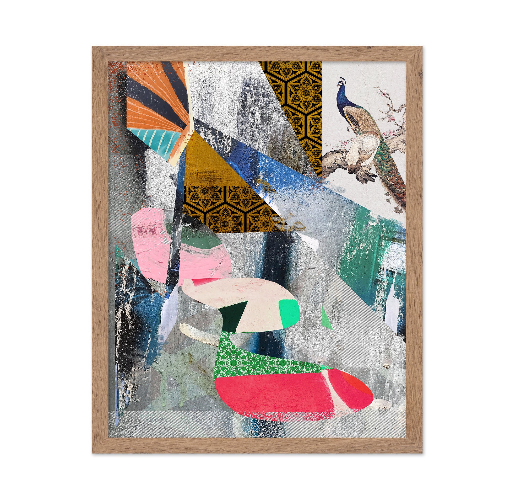 Peacock Collage Art