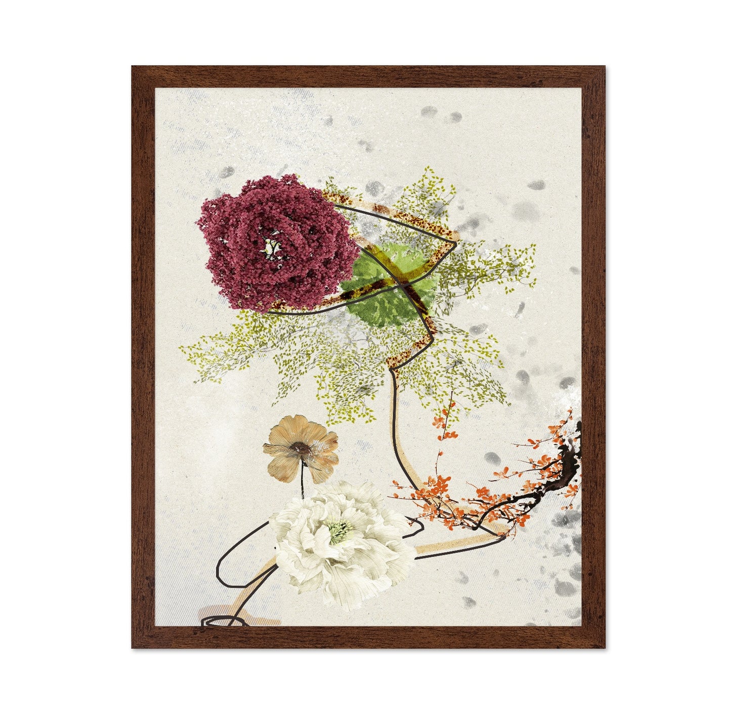 Floral Line Composition