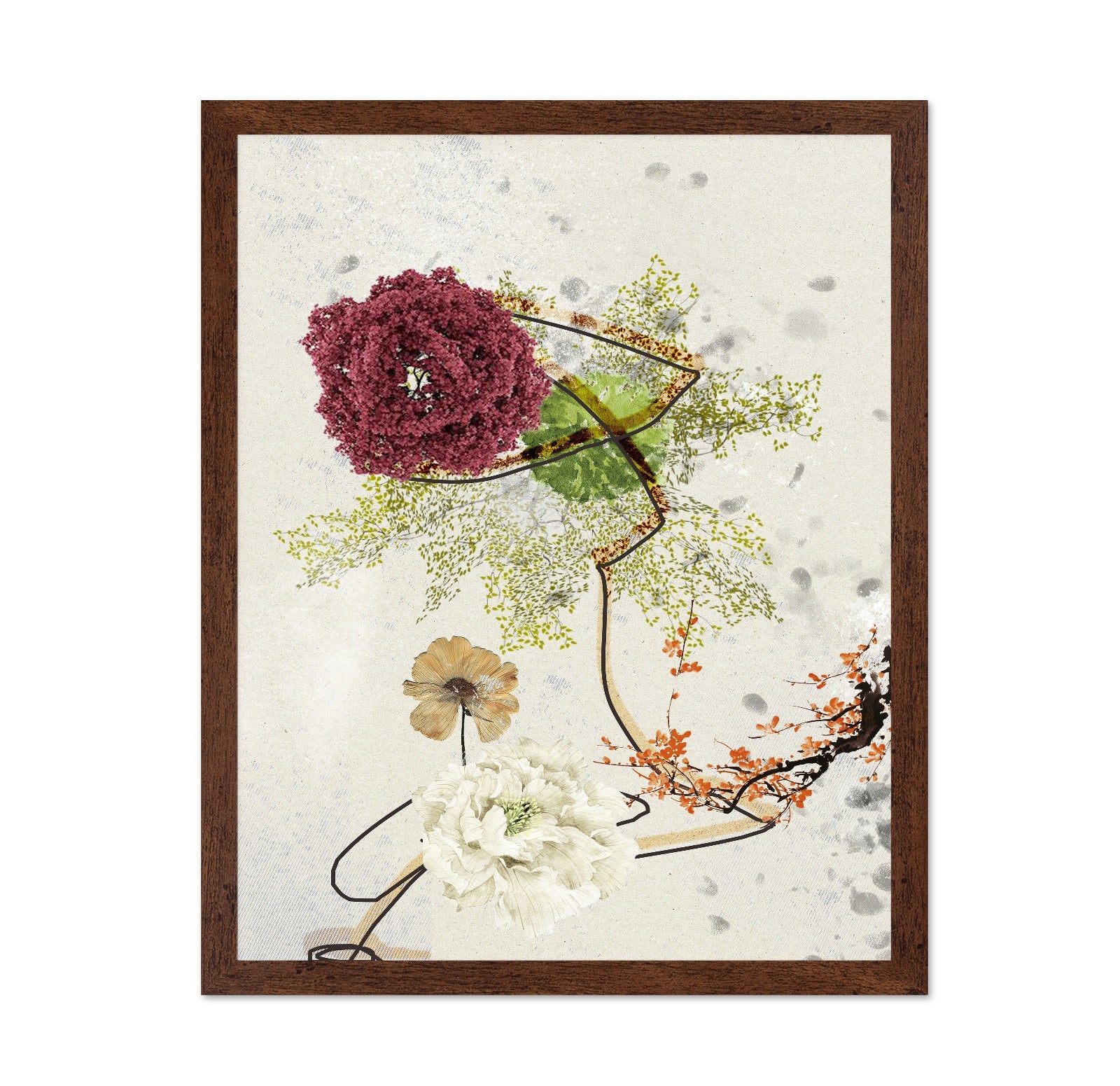 Floral Line Composition