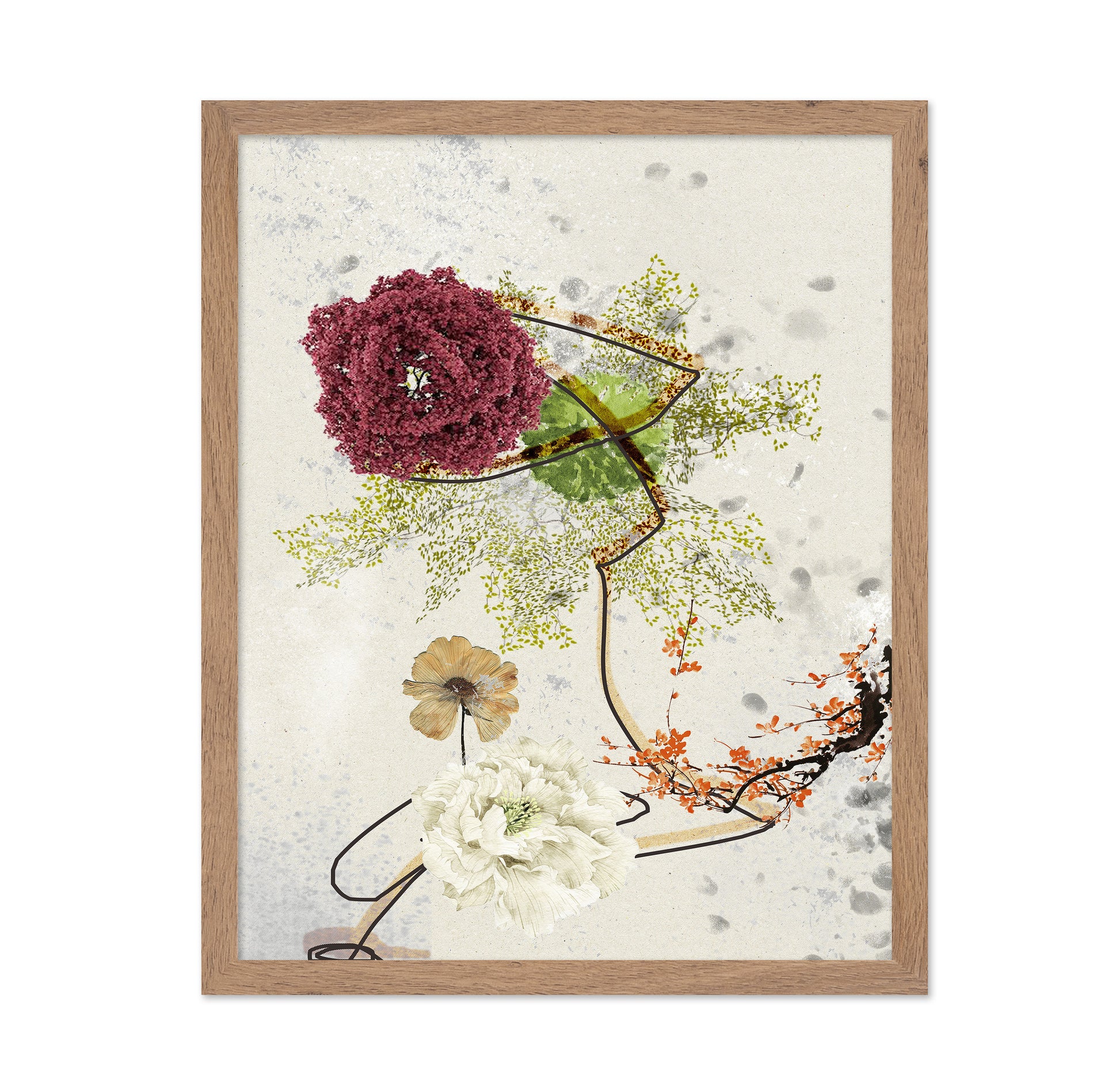 Floral Line Composition