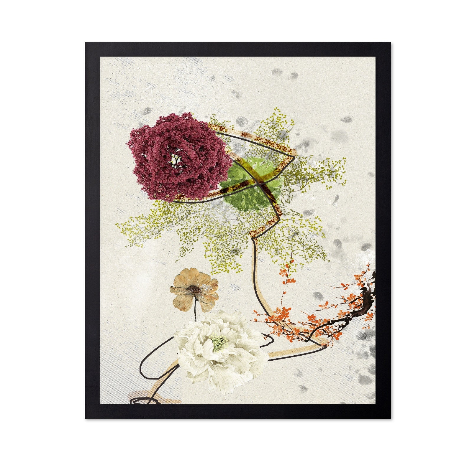 Floral Line Composition