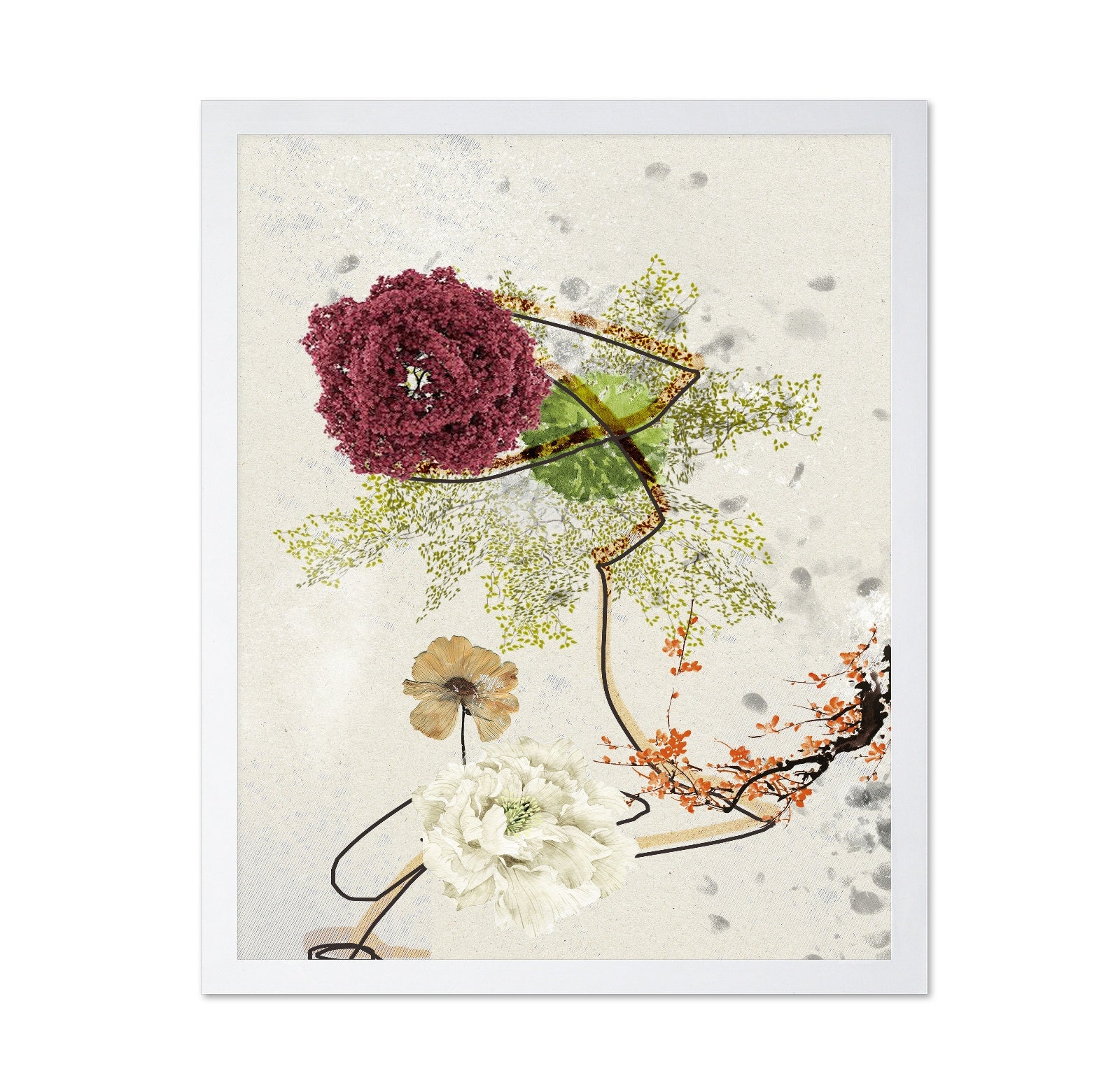 Floral Line Composition