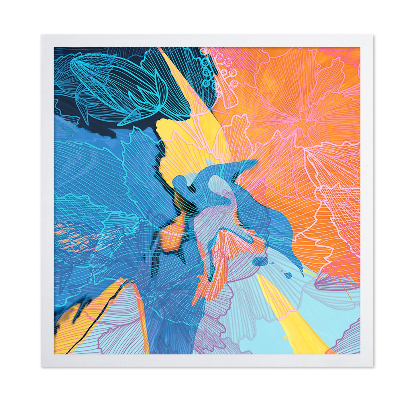 Neon Floral Fusion