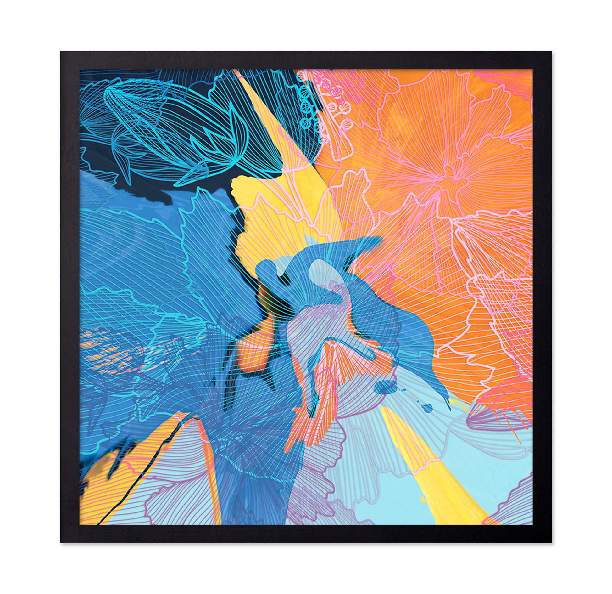 Neon Floral Fusion