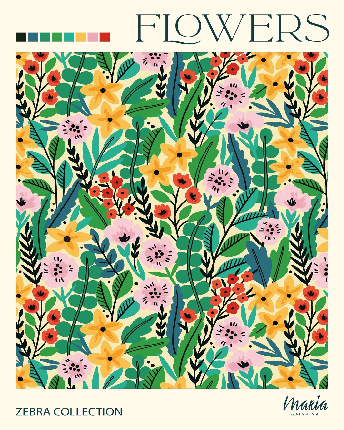 Floral Pattern Garden No1