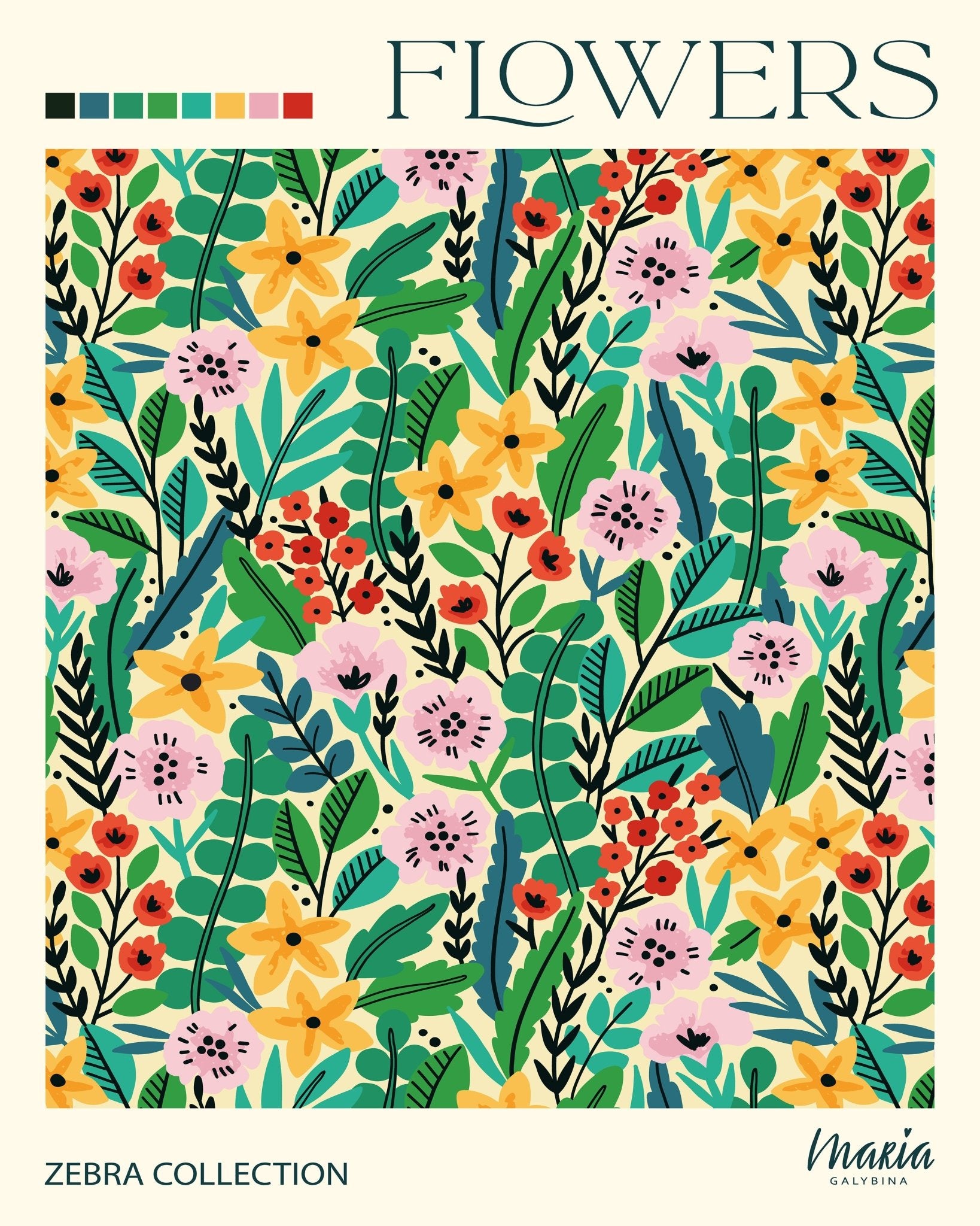 Floral Pattern Garden No1