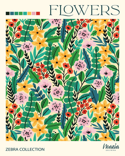 Floral Pattern Garden No1