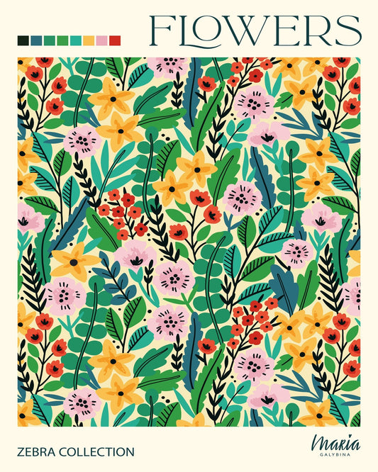 Floral Pattern Garden No1