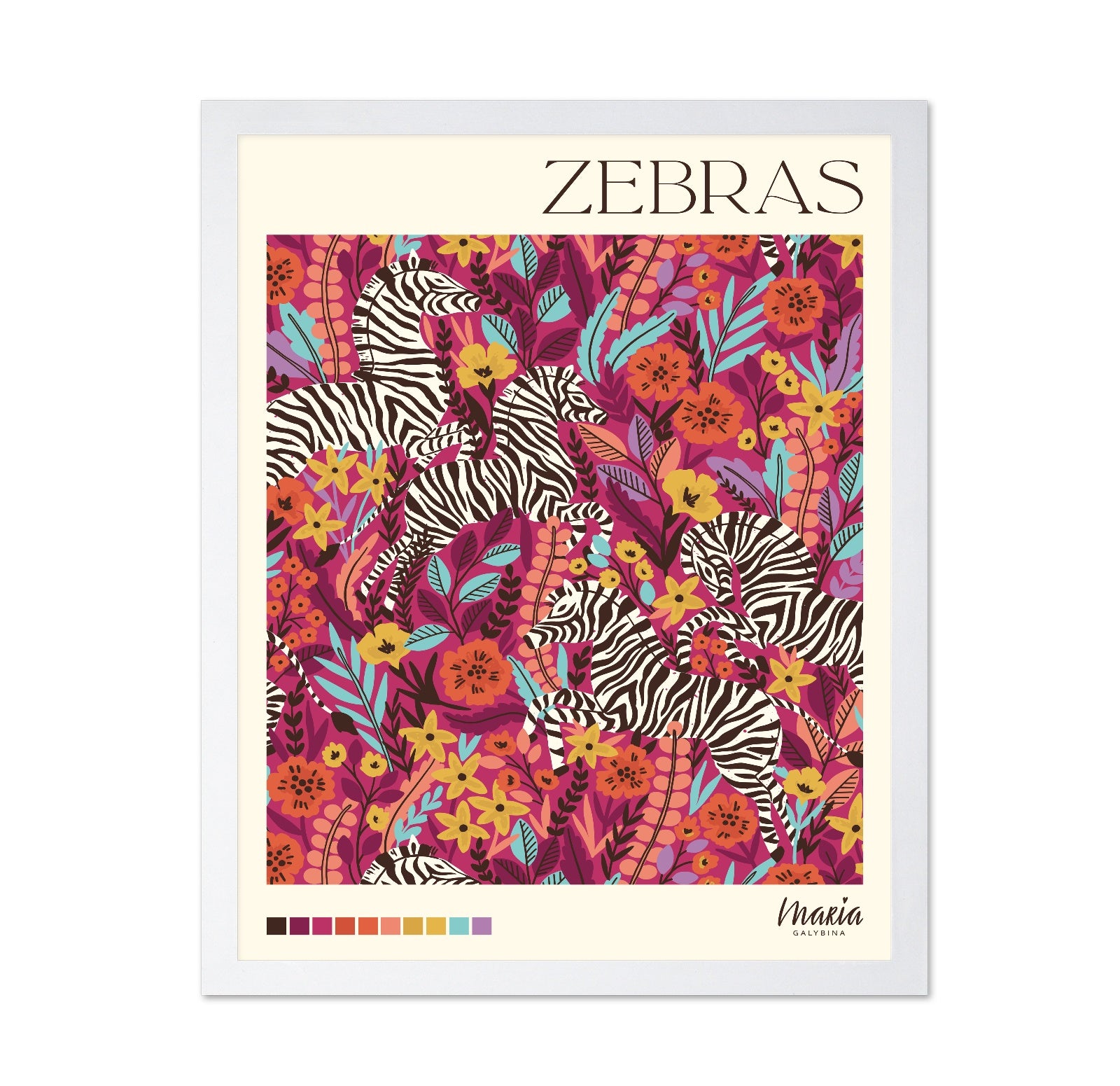 Floral Zebra Pattern