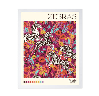 Floral Zebra Pattern