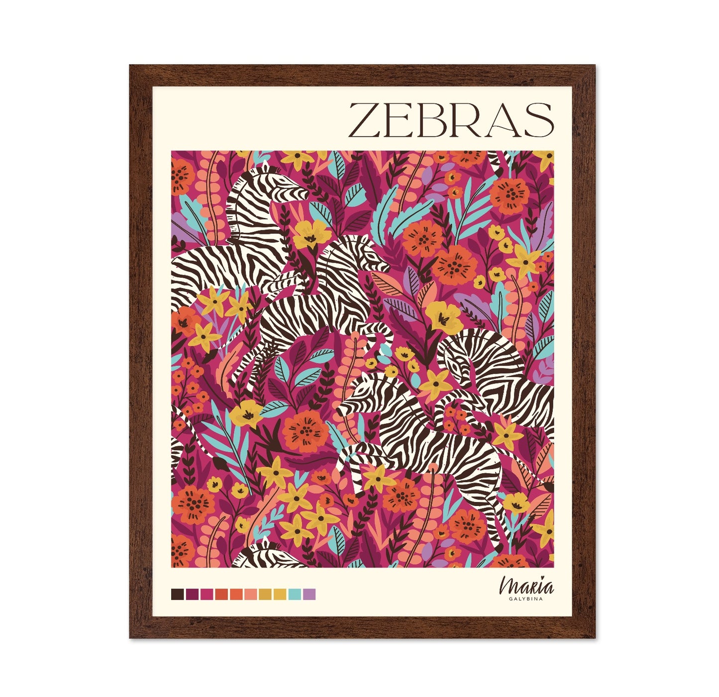 Floral Zebra Pattern