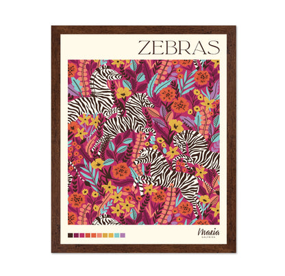 Floral Zebra Pattern
