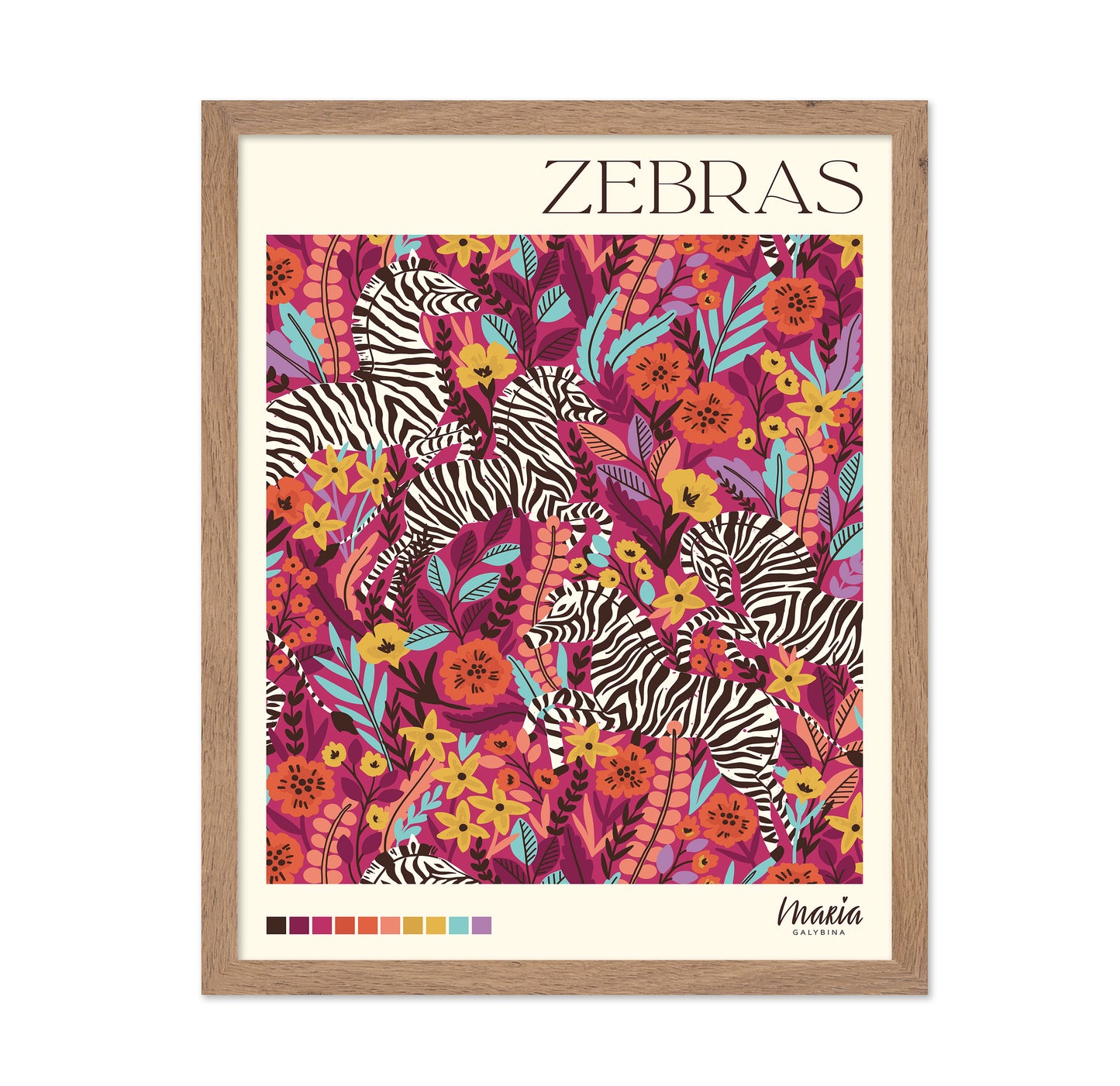 Floral Zebra Pattern