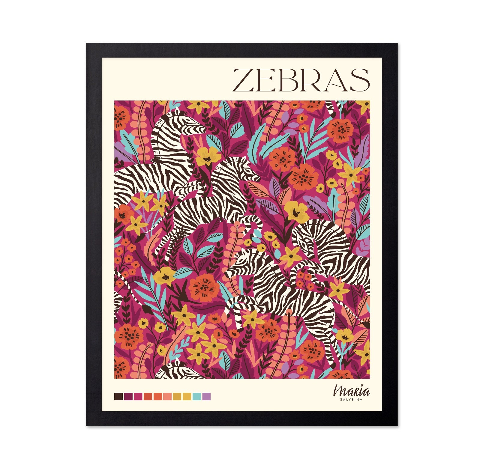 Floral Zebra Pattern
