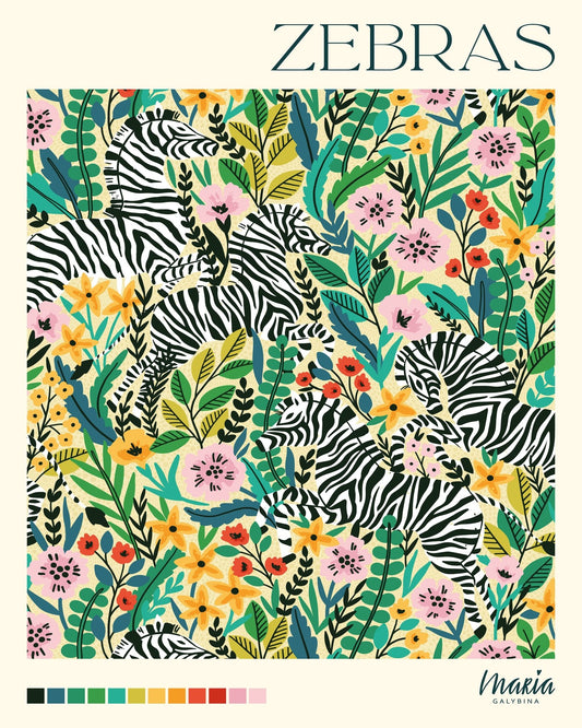 Floral Zebra Garden