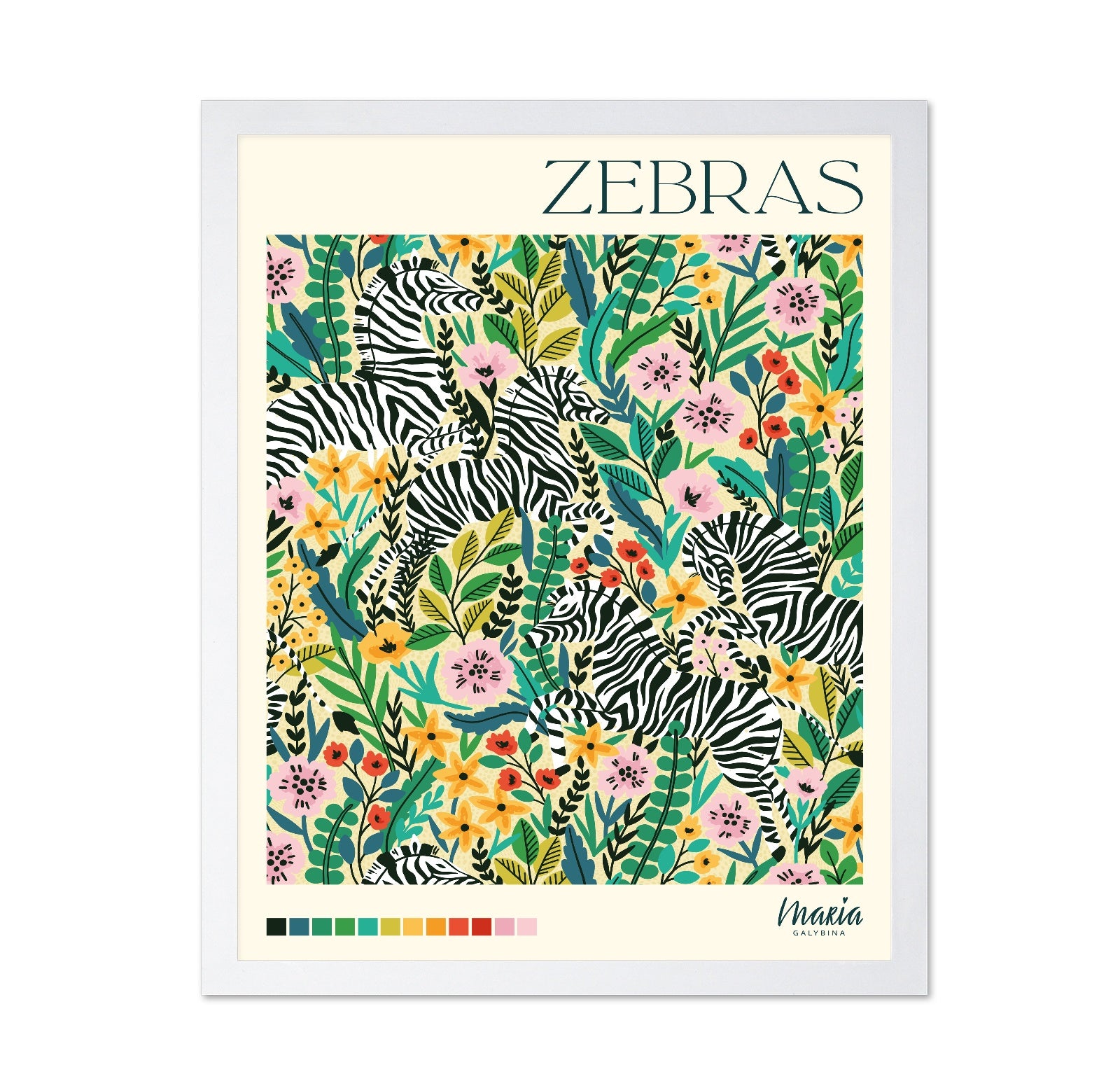 Floral Zebra Garden