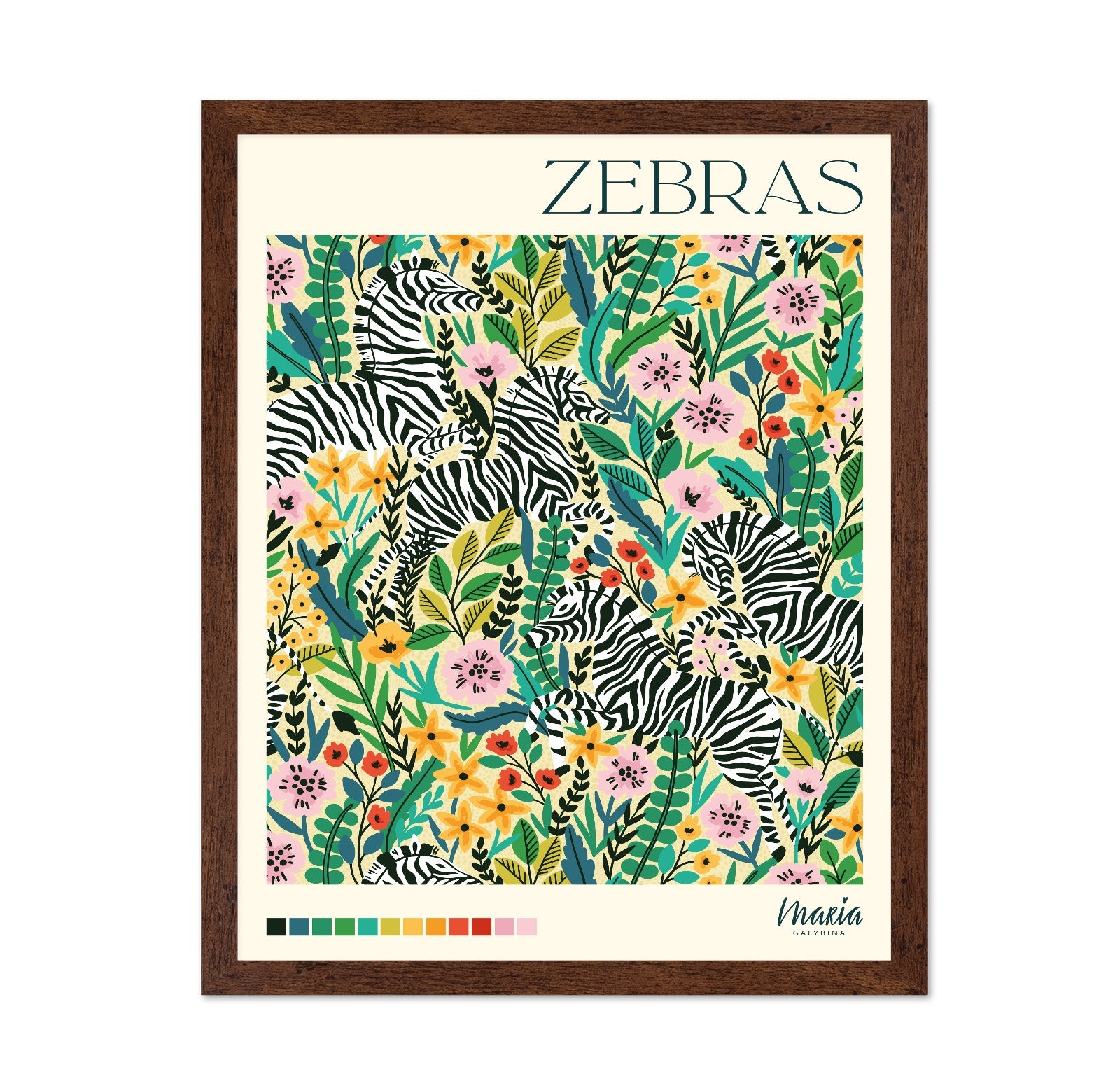 Floral Zebra Garden