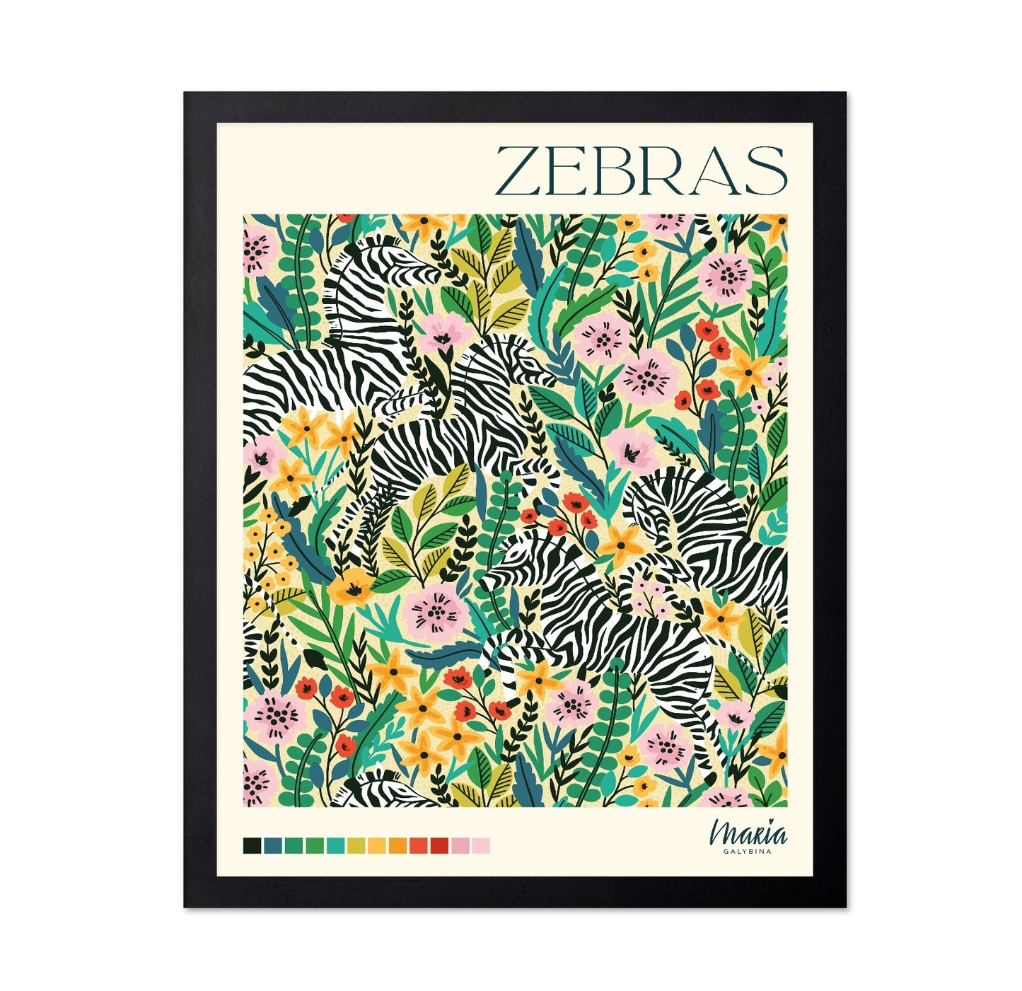 Floral Zebra Garden