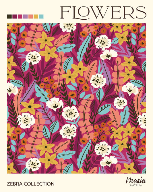 Vibrant Floral Pattern No2