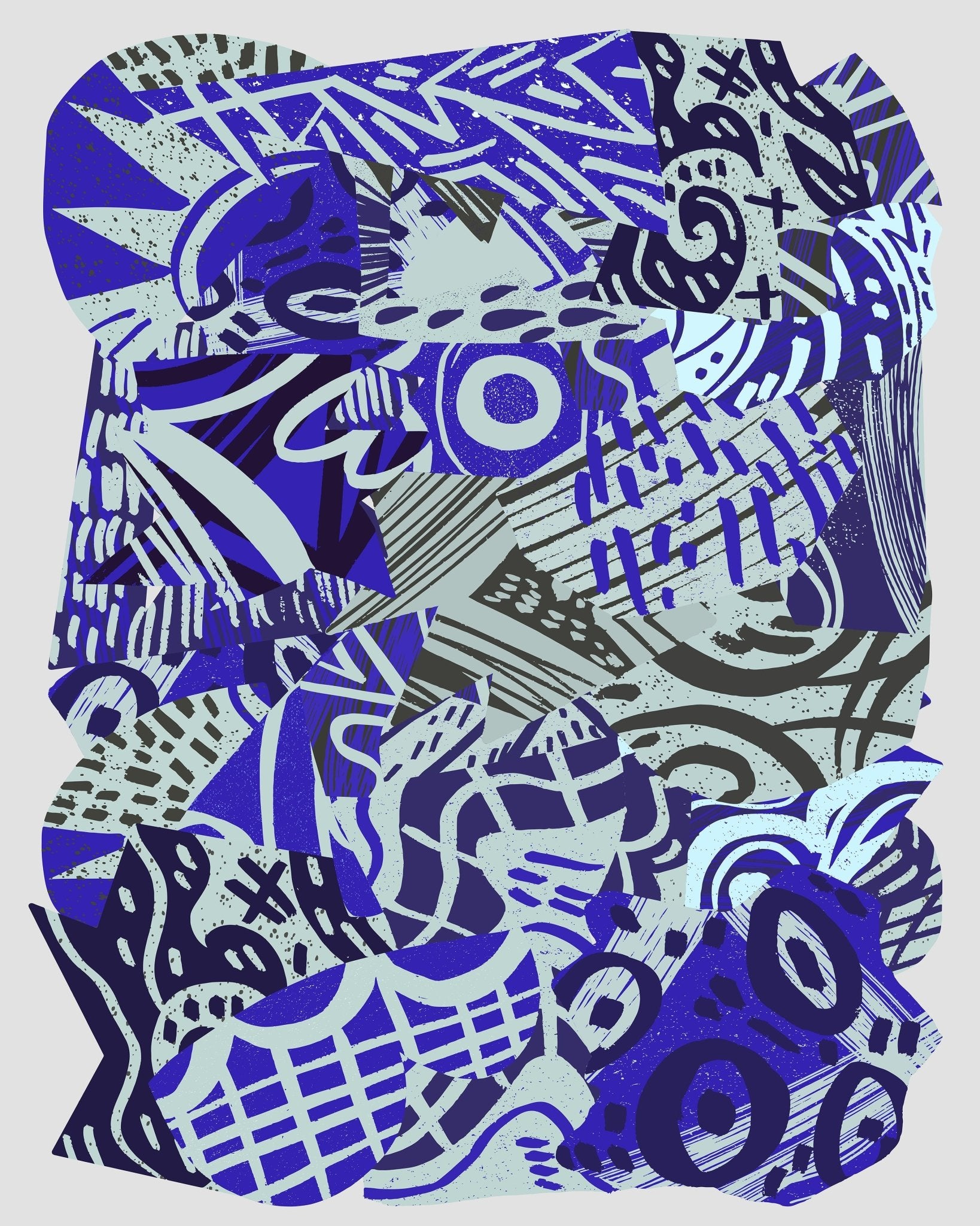 Blue Pattern Chaos