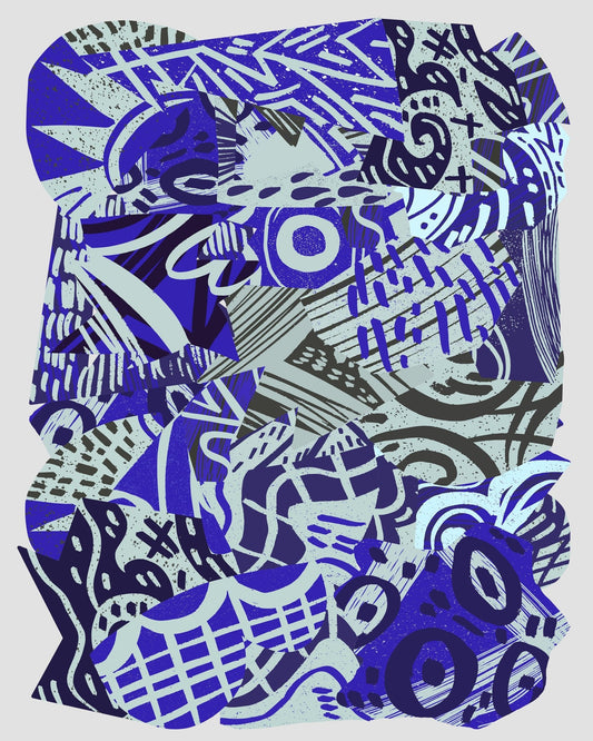 Blue Pattern Chaos