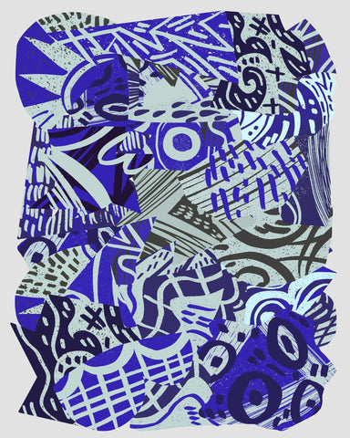 Blue Pattern Chaos