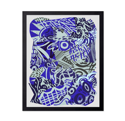 Blue Pattern Chaos