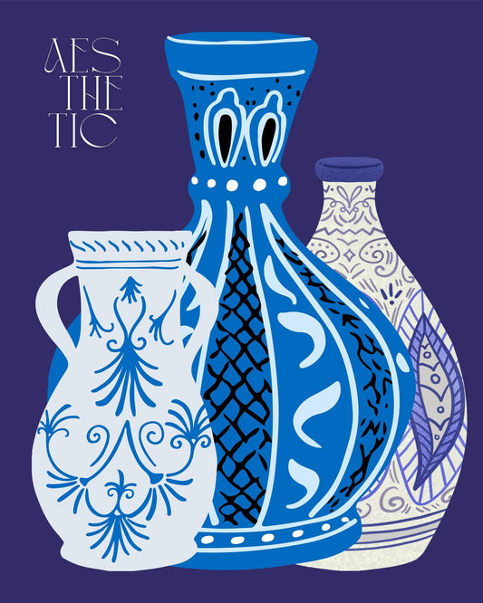 Blue Decorative Vases